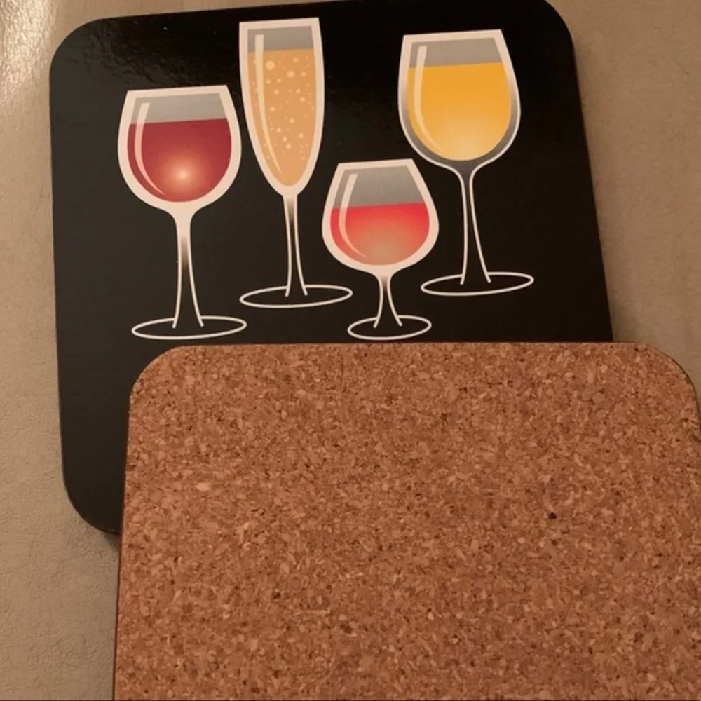 Group Therapy Wine Kitchen Set - Towel, Coasters & Napkins great hostess gift